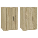 NNEVL Wall Mounted TV Cabinets 2 pcs Sonoma Oak 40x34.5x60 cm