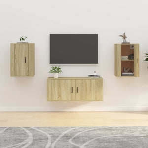 NNEVL Wall Mounted TV Cabinets 2 pcs Sonoma Oak 40x34.5x60 cm