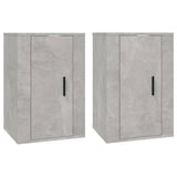 NNEVL Wall Mounted TV Cabinets 2 pcs Concrete Grey 40x34.5x60 cm