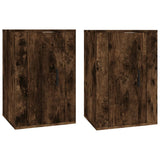 NNEVL Wall Mounted TV Cabinets 2 pcs Smoked Oak 40x34.5x60 cm