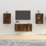 NNEVL Wall Mounted TV Cabinets 2 pcs Smoked Oak 40x34.5x60 cm