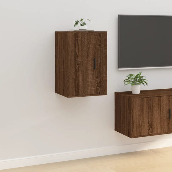 NNEVL Wall Mounted TV Cabinet Brown Oak 40x34.5x60 cm