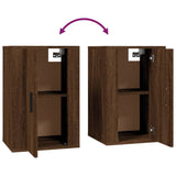 NNEVL Wall Mounted TV Cabinets 2 pcs Brown Oak 40x34.5x60 cm