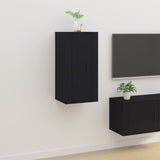 NNEVL Wall Mounted TV Cabinet Black 40x34.5x80 cm