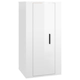 NNEVL Wall Mounted TV Cabinet High Gloss White 40x34.5x80 cm