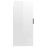 NNEVL Wall Mounted TV Cabinet High Gloss White 40x34.5x80 cm