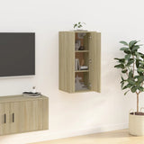 NNEVL Wall Mounted TV Cabinet Sonoma Oak 40x34.5x80 cm