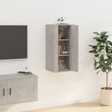 NNEVL Wall Mounted TV Cabinet Concrete Grey 40x34.5x80 cm