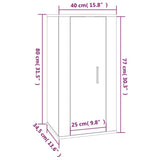 NNEVL Wall Mounted TV Cabinet Smoked Oak 40x34.5x80 cm