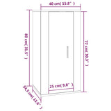 NNEVL Wall Mounted TV Cabinet Grey Sonoma 40x34.5x80 cm