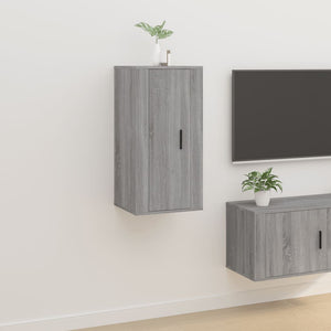 NNEVL Wall Mounted TV Cabinet Grey Sonoma 40x34.5x80 cm