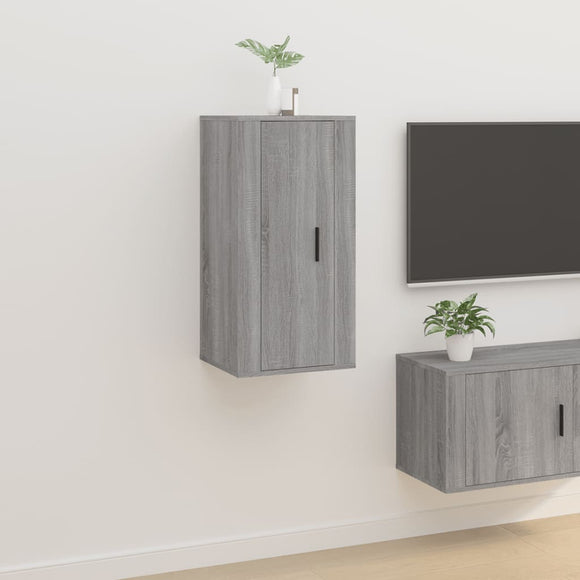 NNEVL Wall Mounted TV Cabinet Grey Sonoma 40x34.5x80 cm