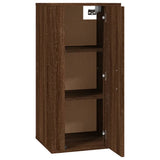 NNEVL Wall Mounted TV Cabinet Brown Oak 40x34.5x80 cm