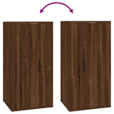 NNEVL Wall Mounted TV Cabinet Brown Oak 40x34.5x80 cm