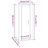 NNEVL Wall Mounted TV Cabinet High Gloss White 40x34.5x100 cm