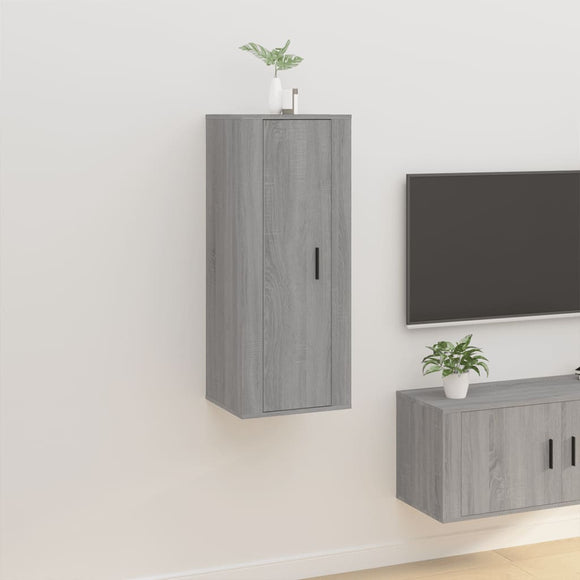 NNEVL Wall Mounted TV Cabinet Grey Sonoma 40x34.5x100 cm