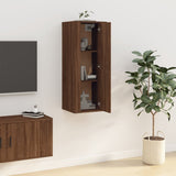 NNEVL Wall Mounted TV Cabinet Brown Oak 40x34.5x100 cm