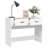 NNEVL Console Table White 100x39x75 cm Engineered Wood