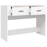 NNEVL Console Table White 100x39x75 cm Engineered Wood