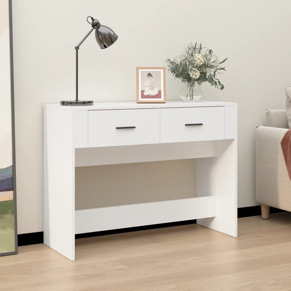 NNEVL Console Table White 100x39x75 cm Engineered Wood