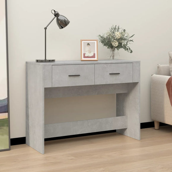 NNEVL Console Table Concrete Grey 100x39x75 cm Engineered Wood