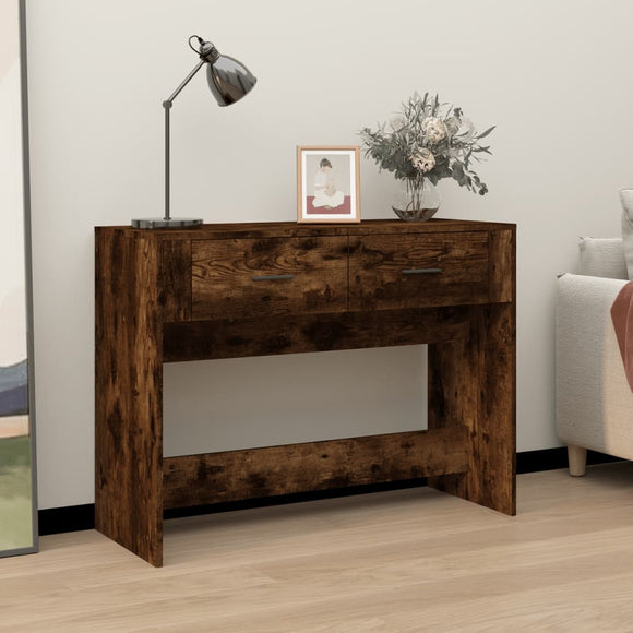 NNEVL Console Table Smoked Oak 100x39x75 cm Engineered Wood