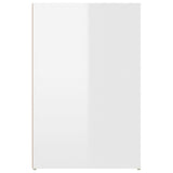 NNEVL Desk High Gloss White 100x49x75 cm Engineered Wood