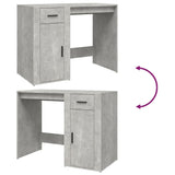 NNEVL Desk Concrete Grey 100x49x75 cm Engineered Wood