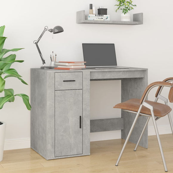 NNEVL Desk Concrete Grey 100x49x75 cm Engineered Wood