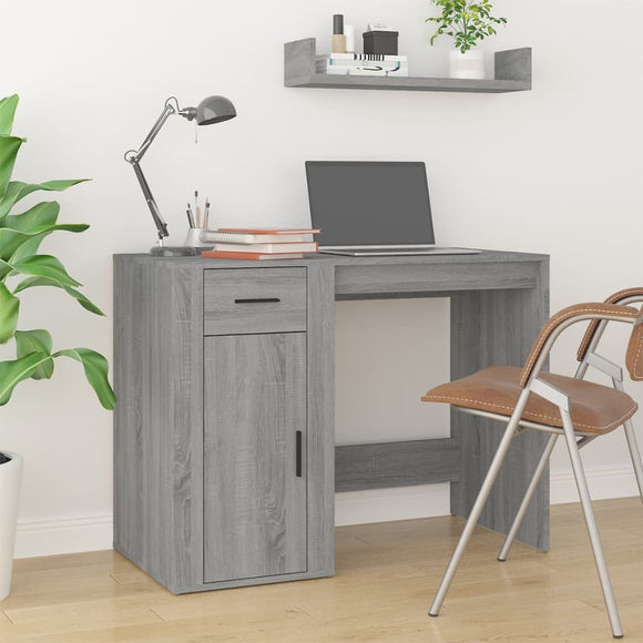 NNEVL Desk Grey Sonoma 100x49x75 cm Engineered Wood
