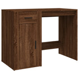 NNEVL Desk Brown Oak 100x49x75 cm Engineered Wood