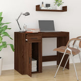 NNEVL Desk Brown Oak 100x49x75 cm Engineered Wood