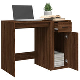 NNEVL Desk Brown Oak 100x49x75 cm Engineered Wood