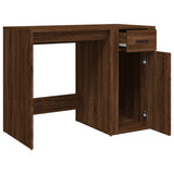 NNEVL Desk Brown Oak 100x49x75 cm Engineered Wood