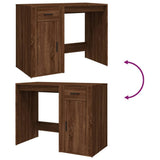 NNEVL Desk Brown Oak 100x49x75 cm Engineered Wood