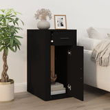 NNEVL Desk Cabinet Black 40x49x75 cm Engineered Wood