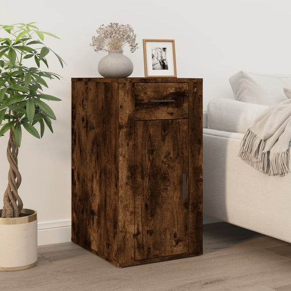 NNEVL Desk Cabinet Smoked Oak 40x49x75 cm Engineered Wood