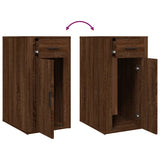 NNEVL Desk Cabinet Brown Oak 40x49x75 cm Engineered Wood