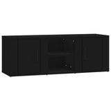 NNEVL TV Cabinet Black 100x31.5x35 cm Engineered Wood