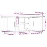 NNEVL TV Cabinet Black 100x31.5x35 cm Engineered Wood