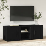NNEVL TV Cabinet Black 100x31.5x35 cm Engineered Wood