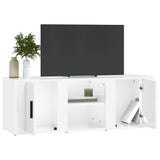 NNEVL TV Cabinet High Gloss White 100x31.5x35 cm Engineered Wood