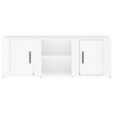 NNEVL TV Cabinet High Gloss White 100x31.5x35 cm Engineered Wood