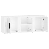 NNEVL TV Cabinet High Gloss White 100x31.5x35 cm Engineered Wood