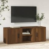 NNEVL TV Cabinet Brown Oak 100x31.5x35 cm Engineered Wood