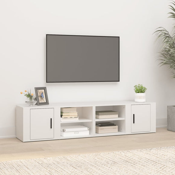 NNEVL TV Cabinets 2 pcs White 80x31.5x36 cm Engineered Wood
