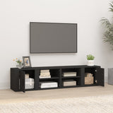 NNEVL TV Cabinets 2 pcs Black 80x31.5x36 cm Engineered Wood