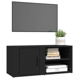 NNEVL TV Cabinets 2 pcs Black 80x31.5x36 cm Engineered Wood