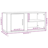 NNEVL TV Cabinets 2 pcs Black 80x31.5x36 cm Engineered Wood