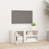 NNEVL TV Cabinet High Gloss White 80x31.5x36 cm Engineered Wood